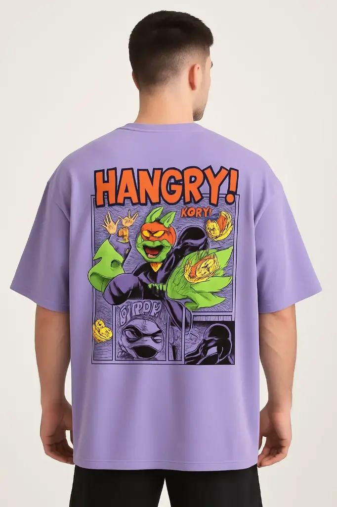 Oversized PURPLE UNISEX Cotton T-Shirt