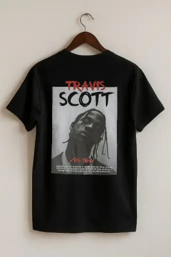 Travis Scott "Astroworld" Graphic Black Oversized Tee (limited edition)