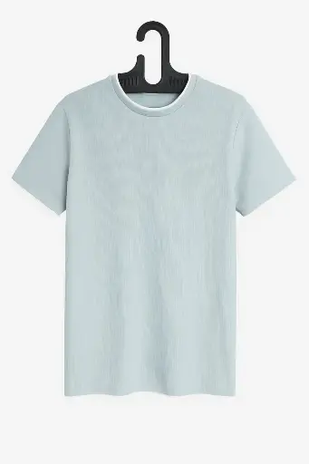 Regular Fit TEXTURED Sky Blue T-Shirt